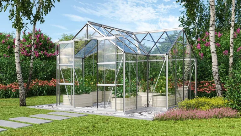 Vitavia Gewächshaus Sirona, smaragd grün, 13 m², 3 mm ESG | Wetterfestes & stabiles Treibhaus | Perfekt für Gemüse & Pflanzen | Robust & langlebig – Bild 6
