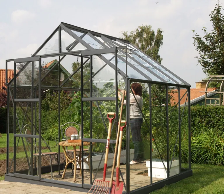 Vitavia Gewächshaus Mars 6700", schwarz, 6,7 m², 3 mm ESG | Wetterfestes & stabiles Treibhaus | Perfekt für Gemüse & Pflanzen | Robust & langlebig – Bild 5