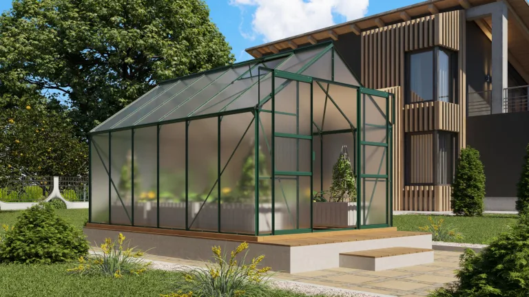 Vitavia Gewächshaus Mars 9900", schwarz, 9,9 m², 6 mm HKP | Wetterfestes & stabiles Treibhaus | Perfekt für Gemüse & Pflanzen | Robust & langlebig – Bild 9