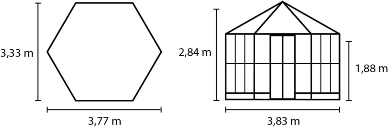 Vitavia Gewächshaus Pi 9000", smaragd, 3 mm ESG | Wetterfestes & stabiles Treibhaus | Perfekt für Gemüse & Pflanzen | Robust & langlebig – Bild 4