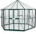 Vitavia Gewächshaus Pi 9000", smaragd, 3 mm ESG | Wetterfestes & stabiles Treibhaus | Perfekt für Gemüse & Pflanzen | Robust & langlebig - Thumbnail 2