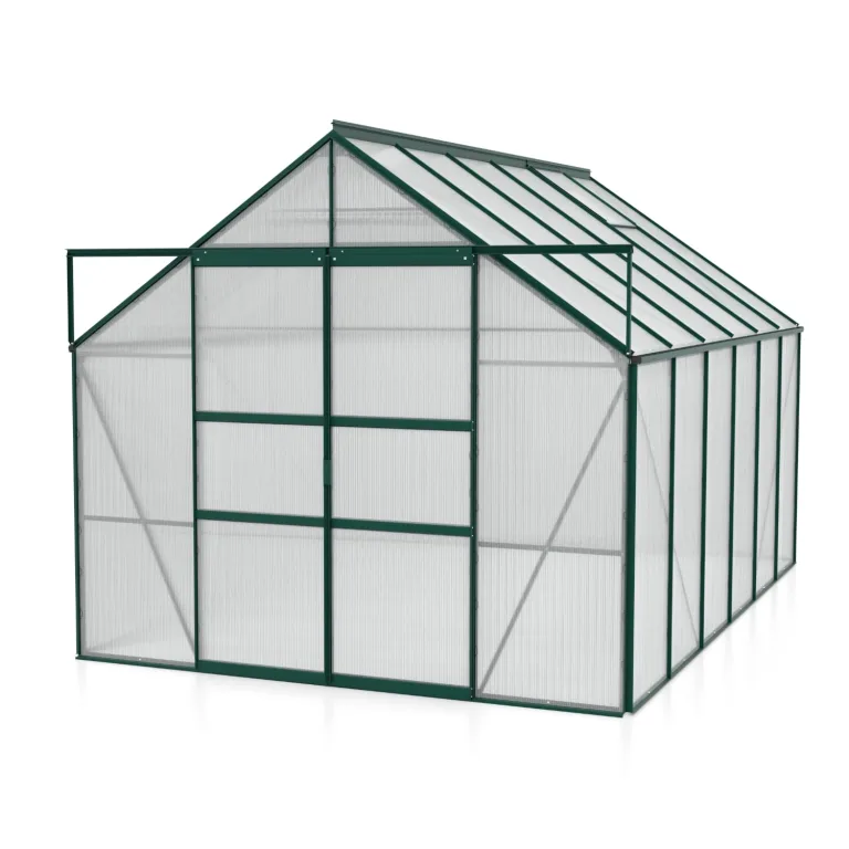 Vitavia Gewächshaus Mars 9900", smaragd grün, 9,9 m², 4 mm HKP | Wetterfestes & stabiles Treibhaus | Perfekt für Gemüse & Pflanzen | Robust & langlebig – Bild 2