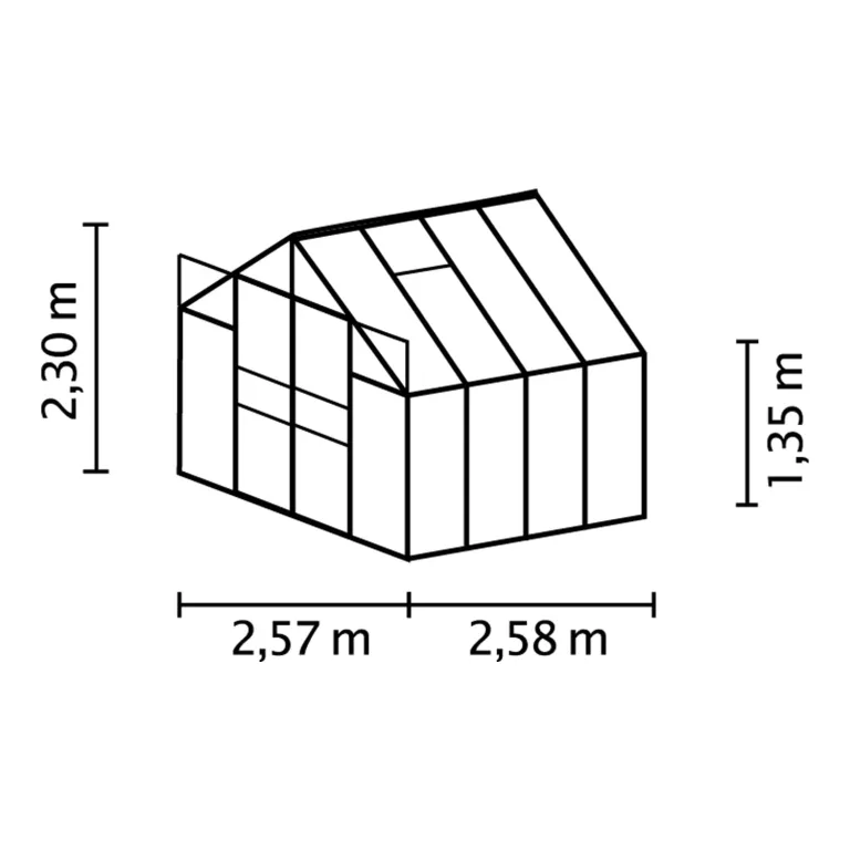 Vitavia Gewächshaus Mars 6700", Aluminium eloxiert, 6,7 m², 3 mm ESG | Wetterfestes & stabiles Treibhaus | Perfekt für Gemüse & Pflanzen | Robust & langlebig – Bild 3