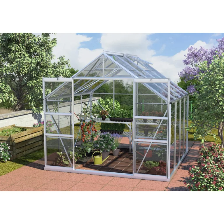 Vitavia Gewächshaus Mars 6700", Aluminium eloxiert, 6,7 m², 3 mm ESG | Wetterfestes & stabiles Treibhaus | Perfekt für Gemüse & Pflanzen | Robust & langlebig – Bild 4