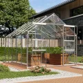 Vitavia Gewächshaus Mars 6700", Aluminium eloxiert, 6,7 m², 3 mm ESG | Wetterfestes & stabiles Treibhaus | Perfekt für Gemüse & Pflanzen | Robust & langlebig - Thumbnail 8