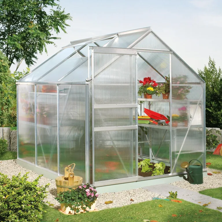 Vitavia Gewächshaus Calypso 4400", Aluminium eloxiert, 4,4 m², 4 mm HKP | Wetterfestes & stabiles Treibhaus | Perfekt für Gemüse & Pflanzen | Robust & langlebig – Bild 4