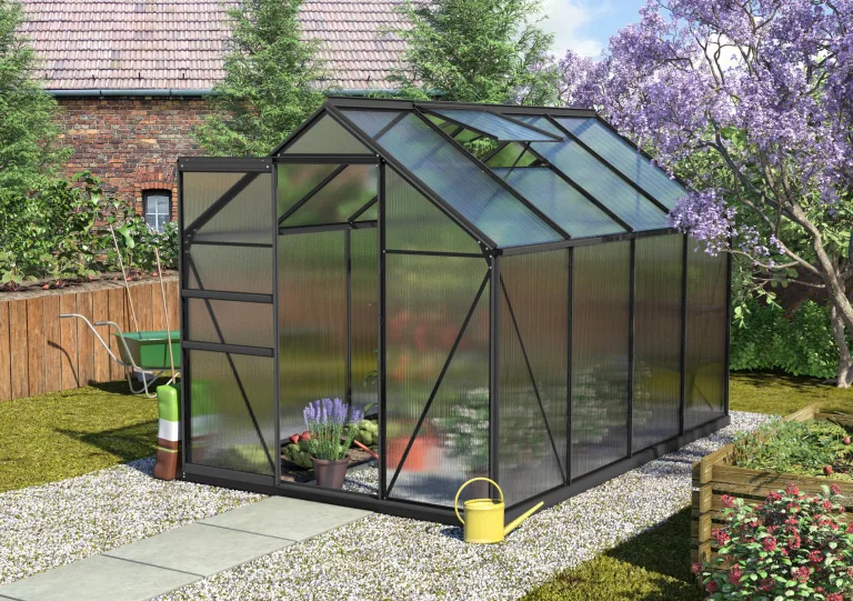 Vitavia Gewächshaus Calypso 4400", Aluminium eloxiert, 4,4 m², 4 mm HKP | Wetterfestes & stabiles Treibhaus | Perfekt für Gemüse & Pflanzen | Robust & langlebig – Bild 5