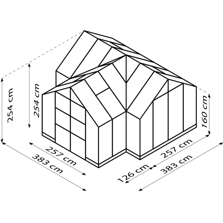 Vitavia Gewächshaus Clarus, Aluminium eloxiert, 13 m², 3 mm ESG | Wetterfestes & stabiles Treibhaus | Perfekt für Gemüse & Pflanzen | Robust & langlebig – Bild 4