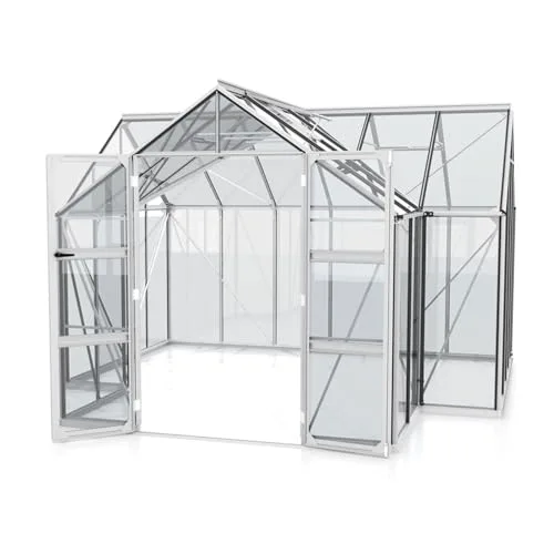 Vitavia Gewächshaus Clarus, Aluminium eloxiert, 13 m², 3 mm ESG | Wetterfestes & stabiles Treibhaus | Perfekt für Gemüse & Pflanzen | Robust & langlebig – Bild 9