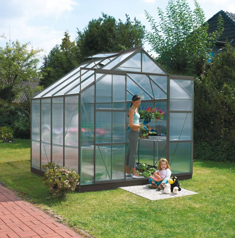 Vitavia Gewächshaus Mars 6700", schwarz, 6,7 m², 4 mm HKP | Wetterfestes & stabiles Treibhaus | Perfekt für Gemüse & Pflanzen | Robust & langlebig – Bild 4