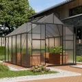 Vitavia Gewächshaus Mars 9900", Aluminium eloxiert, 9,9 m², 6 mm HKP | Wetterfestes & stabiles Treibhaus | Perfekt für Gemüse & Pflanzen | Robust & langlebig - Thumbnail 10
