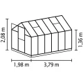Vitavia Gewächshaus Triton 7500" inkl. Stahlfundament, smaragd grün, 7,5 m², 4 mm HKP | Wetterfestes & stabiles Treibhaus | Perfekt für Gemüse & Pflanzen | Robust & langlebig - Thumbnail 2