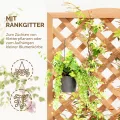 Outsunny Outdoor-Hochbeet mit Grill, Outdoor-Pflanzgefäß mit Fichtenholzspalier für Kletterpflanzen, für Blumen und Gemüse, für Garten und Balkon, 76x36x170 cm, braun - Thumbnail 4