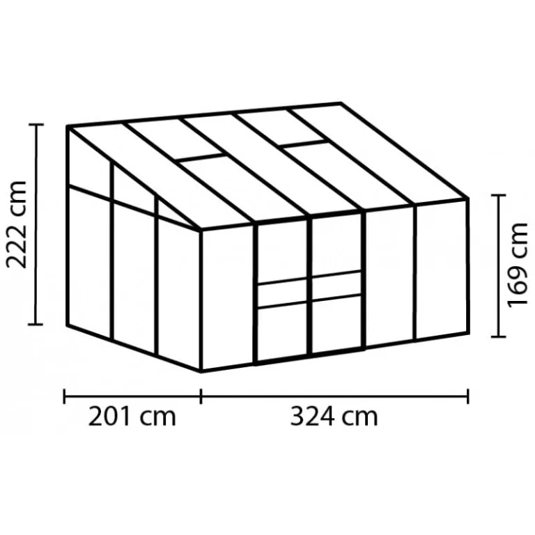 INNOLUX Gewächshaus Vitavia Ida 6500 Grün Polycarbonat 6 mm 201 x 324 H 222 cm – Bild 2