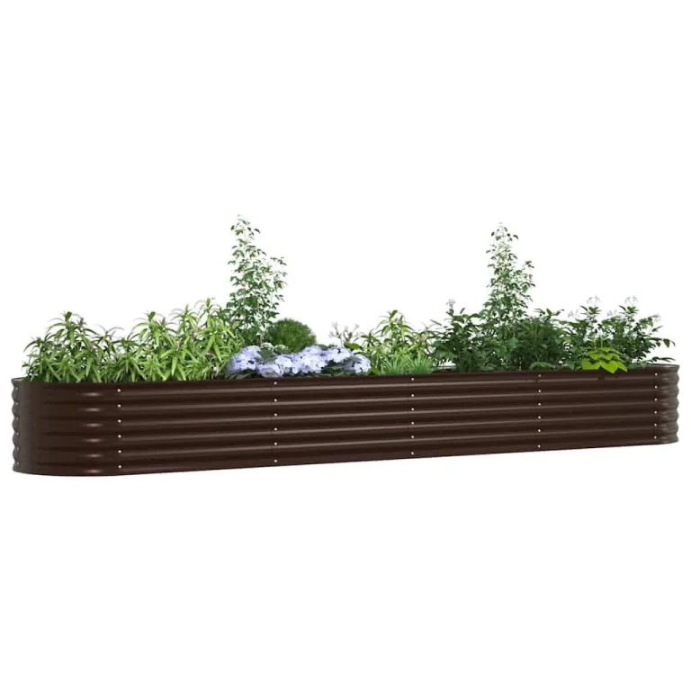 vidaXL Hochbeet Grün 160 x 80 x 81 cm Stahl, Garten- und Terrassenpflanzentopf aus Stahl, langlebig, modern, für Blumen und Pflanzen, minimalistisches Design – Bild 10