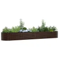 vidaXL Hochbeet Grün 160 x 80 x 81 cm Stahl, Garten- und Terrassenpflanzentopf aus Stahl, langlebig, modern, für Blumen und Pflanzen, minimalistisches Design - Thumbnail 10
