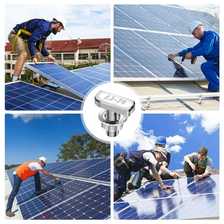 20 Stück Hammerkopfschrauben M10x25mm, Edelstahl T Schrauben und Flanschmuttern M10 für PV Solar Montageschienen Photovoltaik Gewächshaus Schrauben (10mm) – Bild 7