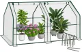 VOUNOT Gewächshaus Mini 180x90x90 cm mit 2 Rolltür, Klein Foliengewächshaus für Balkon, Garten, Tomatengewächshaus Stabil Winterfest Wetterfest, Verstärkte PE-Folie 135g/m², Grün - Thumbnail 9