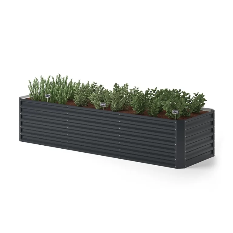 OK-Living Hochbeet, Silber, 180 x 90 cm, zur Anzucht und Kultivierung von Gemüse und Kräutern – Bild 10