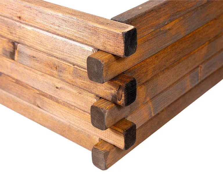 Greenspot - Hochbeet Holz - Kräuterbeet für Garten - 120x80 - aus Echtholz, Imprägniert - Gemüsebeet, Blumenbeet, Pflanzkübel XXL, Pflanzkasten - Timber Palisanderbraun – Bild 3