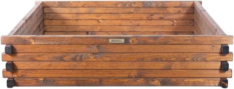 Greenspot - Hochbeet Holz - Kräuterbeet für Garten - 100x100 - aus Echtholz, Imprägniert - Gemüsebeet, Blumenbeet, Pflanzkübel XXL, Pflanzkasten - Timber Palisanderbraun – Bild 5