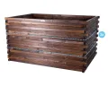 Greenspot - Hochbeet Holz - Kräuterbeet für Garten - 100x100 - aus Echtholz, Imprägniert - Gemüsebeet, Blumenbeet, Pflanzkübel XXL, Pflanzkasten - Timber Palisanderbraun Dunkel - Thumbnail 4