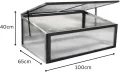 Garden Mile Großes Gartengewächshaus aus Holz mit 3 Etagen, robustes, transparentes Frühbeet für den Außenbereich, Polycarbonat, Gewächshaus, Garten, Gewächshaus, Outdoor, Blumen, Gemüse - Thumbnail 2