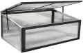 Garden Mile Großes Gartengewächshaus aus Holz mit 3 Etagen, robustes, transparentes Frühbeet für den Außenbereich, Polycarbonat, Gewächshaus, Garten, Gewächshaus, Outdoor, Blumen, Gemüse - Thumbnail 3