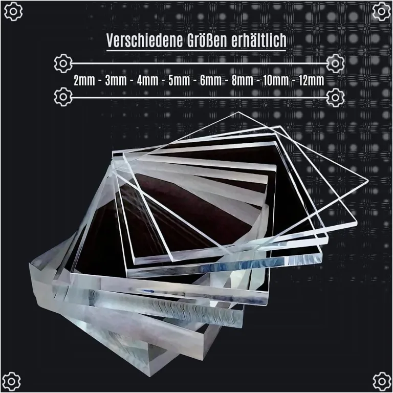 Polycarbonat-Platte 40x60cm 2mm dick - UV-beständig Bruchsicher Glas-Klar Robust & Vielseitig - Zuschnitt von Polycarbonat Transparent - PC Kunststoff-Glas - Gewächshaus-Platten – Bild 5