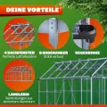 GARDEBRUK® Gewächshaus Aluminium 7,2m² mit Fundament 380x190cm inkl. 4 Dachfenster Tomatenhaus Treibhaus Anzuchthaus Garten Frühbeet Aufzucht 11,8m³ - Thumbnail 3