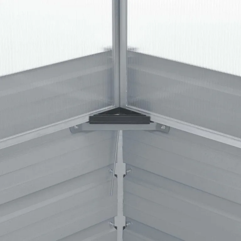 Festnight Hochbeet mit Deckel Frühbeetaufsatz Hochbeet mit Frühbeet Aufsatz Hochbeet mit Abdeckung Mini Gewächshaus Balkon Frühbeet Metall Treibhaus Klein mit Dach 100x100x77 cm Grün – Bild 7