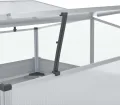 Festnight Hochbeet mit Deckel Frühbeetaufsatz Hochbeet mit Frühbeet Aufsatz Hochbeet mit Abdeckung Mini Gewächshaus Balkon Frühbeet Metall Treibhaus Klein mit Dach 100x100x77 cm Grün - Thumbnail 6