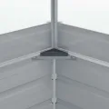 Festnight Hochbeet mit Deckel Frühbeetaufsatz Hochbeet mit Frühbeet Aufsatz Hochbeet mit Abdeckung Mini Gewächshaus Balkon Frühbeet Metall Treibhaus Klein mit Dach 100x100x77 cm Grün - Thumbnail 7