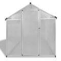 Festnight Gewächshaus mit Fundament 242x190x195 cm 4,6 m² Gewächshäuser mit Fundamentrahmen Gewaechshaus Alu Foliengewächshaus Aluminium Tomatenhaus Treibhaus - Thumbnail 3