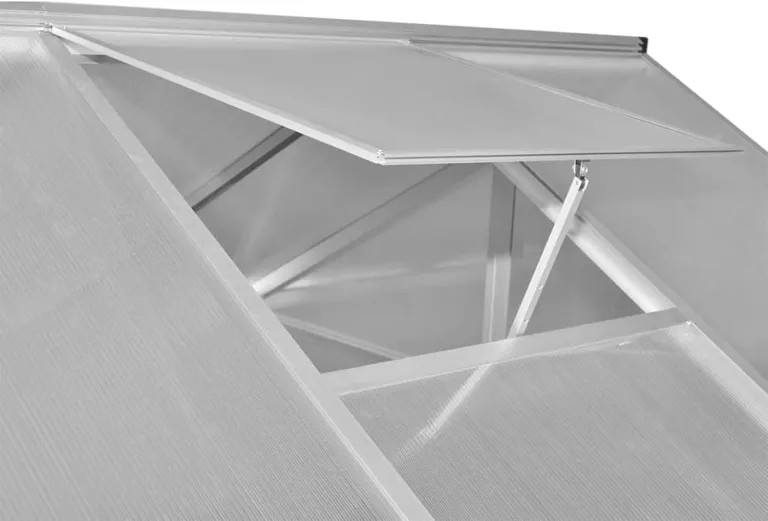 Festnight Gewächshaus mit Fundament 242x250x195 cm 6,05 m² Gewächshäuser mit Fundamentrahmen Gewaechshaus Alu Foliengewächshaus Aluminium Tomatenhaus Treibhaus – Bild 6
