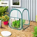Outsunny Mini-Gewächshaus, Mini-Gewächshaus aus PVC, transparent, Überwinterungszelt für drinnen oder draußen, für Gemüse, Pflanzen, Blumen, 70 x 70 x 80 cm - Thumbnail 2