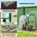 Outsunny Mini-Gewächshaus, Mini-Gewächshaus aus PVC, transparent, Überwinterungszelt für drinnen oder draußen, für Gemüse, Pflanzen, Blumen, 70 x 70 x 80 cm - Thumbnail 5