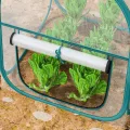 Outsunny Mini-Gewächshaus, Mini-Gewächshaus aus PVC, transparent, Überwinterungszelt für drinnen oder draußen, für Gemüse, Pflanzen, Blumen, 70 x 70 x 80 cm - Thumbnail 9