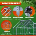 GARDEBRUK® Gewächshaus Aluminium 3,6m² mit Fundament 190x190cm inkl. Dachfenster Tomatenhaus Treibhaus Anzuchthaus Garten Frühbeet Aufzucht 5,8m³ - Thumbnail 3