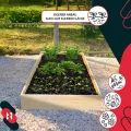 KOTARBAU® Tiefbeet Blumenkasten aus Holz 200x100x27cm Pflanzkästen Naturfarbe Hochbeet Kräuterbeete Pflanzkübel groß Anzuchtbeet Hochbeete für Garten Gemüsezucht Gemüsekiste + Handschuhe mit Krallen - Thumbnail 8