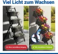 Maximex Vertikales Hochbeet 4 Etagen, mit 4 Pflanzkästen, wetterbeständig, verstellbare Neigung, Drainage, für Balkon und Terrasse, 56,5 x 108 x 62 cm, Metall/Kunststoff - Thumbnail 6