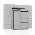 Vitavia Anlehn-Gewächshaus Styx 1300", schwarz, 1,3 m², 3 mm ESG | Wetterfestes & stabiles Wand-Gewächshaus zur Pflanzenanzucht | Ideales Treibhaus für Gemüse, Kräuter & Blumen - Thumbnail 7