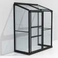Vitavia Anlehn-Gewächshaus Styx 1300", schwarz, 1,3 m², 3 mm ESG | Wetterfestes & stabiles Wand-Gewächshaus zur Pflanzenanzucht | Ideales Treibhaus für Gemüse, Kräuter & Blumen - Thumbnail 10