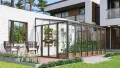Vitavia Anlehn-Gewächshaus Helena 7000", Aluminium, 7,0 m², 3 mm ESG, 10 mm HKP | Wetterfestes & stabiles Wand-Gewächshaus zur Pflanzenanzucht | Ideales Treibhaus für Gemüse, Kräuter & Blumen - Thumbnail 7