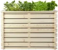 Hochbeet PLANTO 117x59x77 (BxTxH) aus Natürlicher Kiefer, Blumenbeet aus Holz, Wetterfest, Innen- und Außenbereich, Kräuterbeet für Garten, Balkon und Terrasse, Einfaches Stecksystem - Thumbnail 1