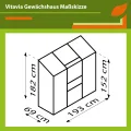Vitavia Anlehn-Gewächshaus Ida 1300", smaragd grün, 1,3 m², 4 mm HKP | Wetterfestes & stabiles Wand-Gewächshaus zur Pflanzenanzucht | Ideales Treibhaus für Gemüse, Kräuter & Blumen - Thumbnail 2