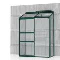 Vitavia Anlehn-Gewächshaus Ida 1300", smaragd grün, 1,3 m², 4 mm HKP | Wetterfestes & stabiles Wand-Gewächshaus zur Pflanzenanzucht | Ideales Treibhaus für Gemüse, Kräuter & Blumen - Thumbnail 7