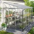 Vitavia Anlehn-Gewächshaus Ida 1300", smaragd grün, 1,3 m², 4 mm HKP | Wetterfestes & stabiles Wand-Gewächshaus zur Pflanzenanzucht | Ideales Treibhaus für Gemüse, Kräuter & Blumen - Thumbnail 10