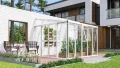 Vitavia Anlehn-Gewächshaus Helena 7000", schwarz, 7,0 m², 3 mm ESG, 10 mm HKP | Wetterfestes & stabiles Wand-Gewächshaus zur Pflanzenanzucht | Ideales Treibhaus für Gemüse, Kräuter & Blumen - Thumbnail 6