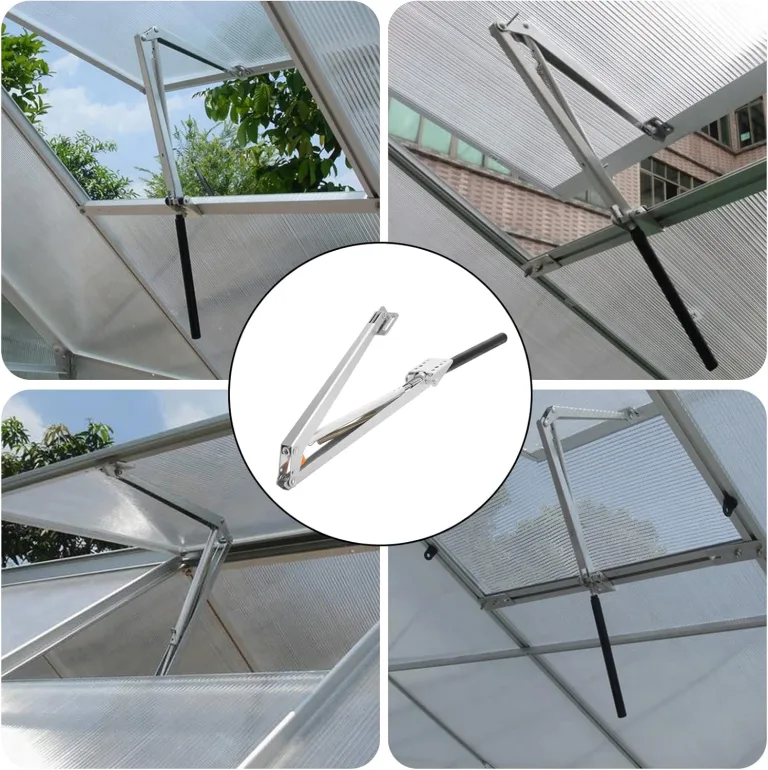 Automatischer Fensteröffner für Gewächshaus, Aluminiumlegierung Gewächshäuser Fensterheber Gewächshaus Vent Automatischer Öffner wärmeaktiviertes Lüftungsöffner Kit für Gewächshäuser & Frühbeete – Bild 6